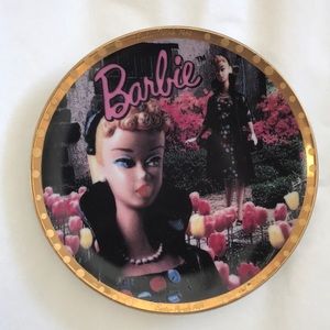 Vintage collectible Barbie with Love decorative Plates.